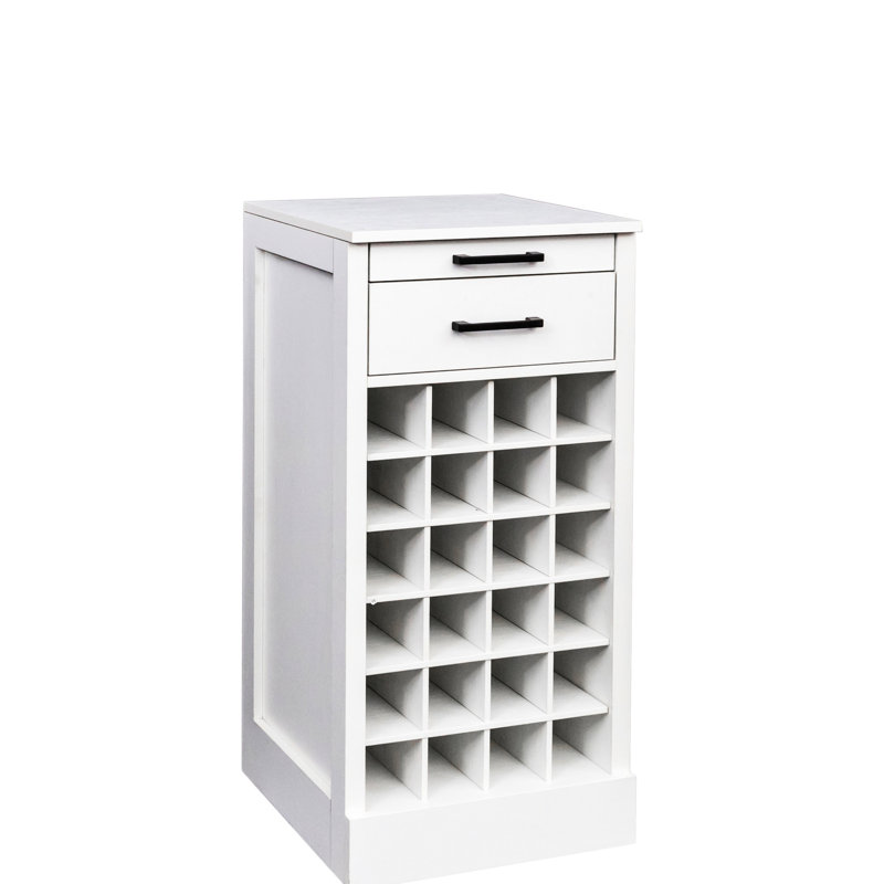 28 Wine Storage In Brown Walnut Color - Buffet Cabinet Feature Modular Warm Home Decor Must-have, White