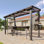 12x6 FT Gazebo with Polycarbonate Panel, All-Weather Outdoor BBQ Canopy with Sloping Steel Roof