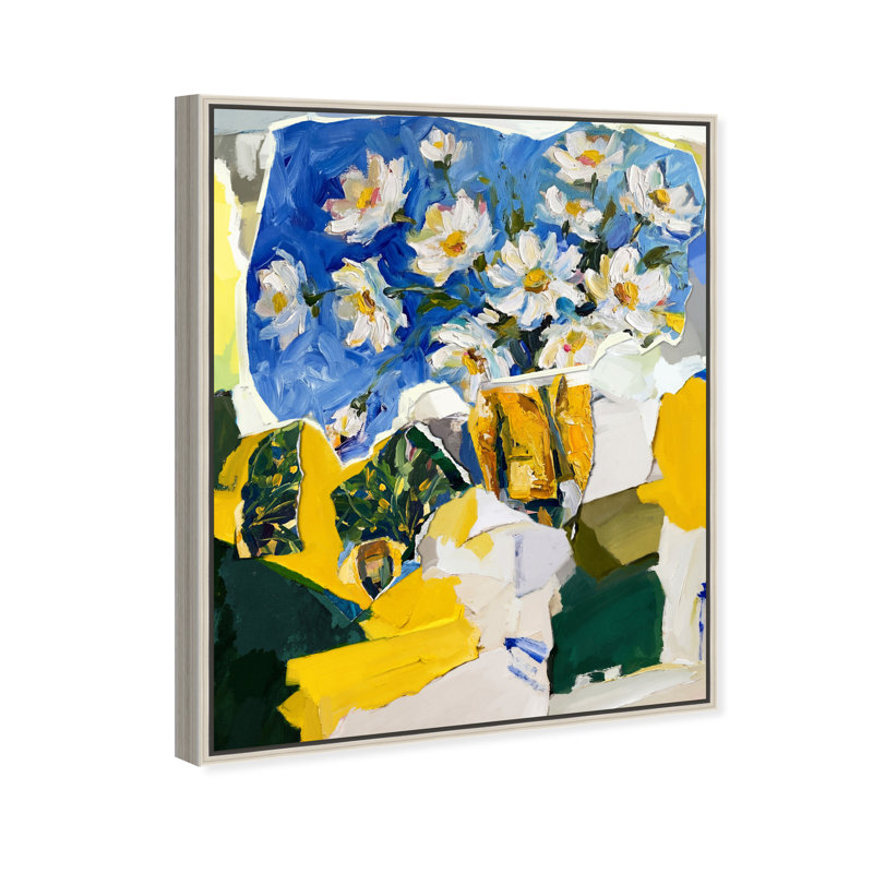 Sunshine And Flowers Print by Oliver Gal, 17"H x 21"W, Silver Floater Frame