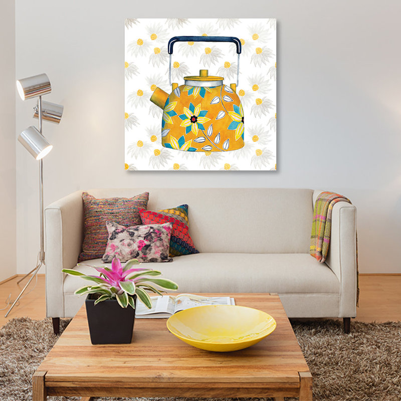 «Sweet Teapot III», impression sur toile, H 37 po x l 37 po x P 1,5 po, Toile tendue, Pas de tapis