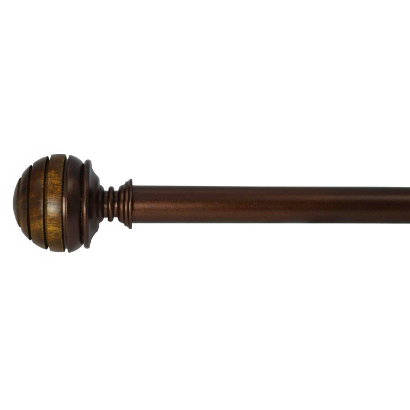 Tringle à rideau simple réglable 1 po Kaper Bronze, 32" - 86"