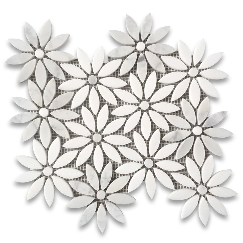 9 in. x 11 in. Novelty Honed Marble Tile