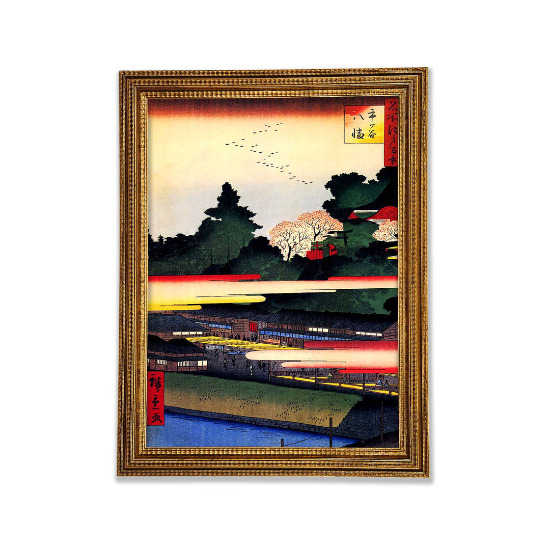 Hiroshige Ichigaya Hachiman Schrein - Einzelner Bilderrahmen Kunstdrucke