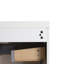 Armoire de salle de bain moderne autoportante de 24 po avec lavabo en résine blanc brillant et 3 tiroirs à fermeture en douceur
