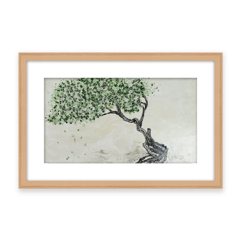 Nature Inspired "Fleeting Spring" Canvas Wall Art By , 30" H x 40" W, Black, Framed Matted Print