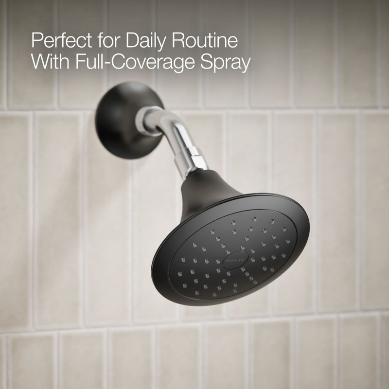 Tone Rite-Temp Pressure-Balancing Bath and Shower Faucet Trim Set 2.5 GPM, Polished Chrome/Matte Black