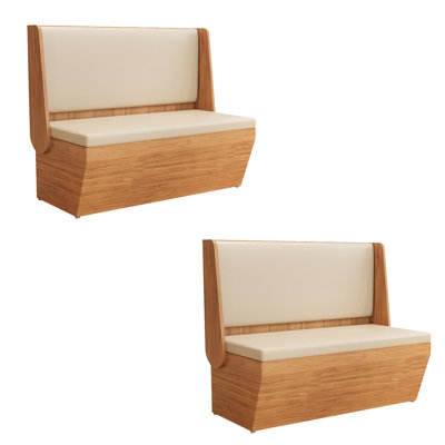 Banc rembourré en similicuir Modern Light Luxury