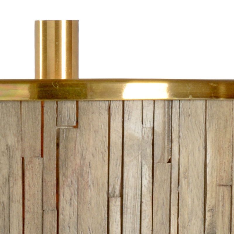 Currituck Antique Brass Table Lamp with Driftwood Shade