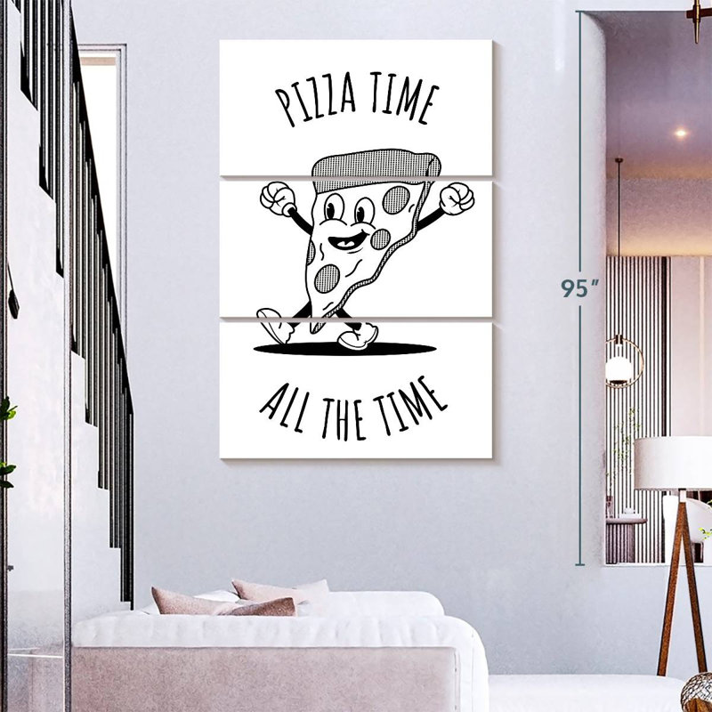 Yarlin Pizza Time - blanc, H 74 po x l 48 po