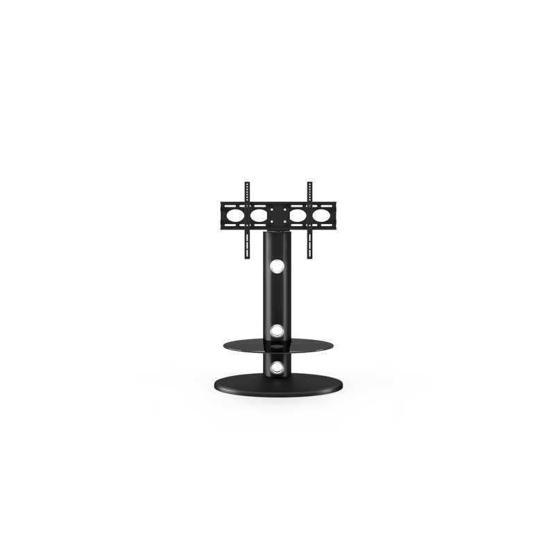 Voshell Symple Stuff Black Swivel Floor Stand Mount Greater than 50" Plasma/LCD/LED Screens with Shelving, Holds up to 40 kg.