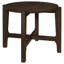 Table de bout ronde en bois massif brun foncé