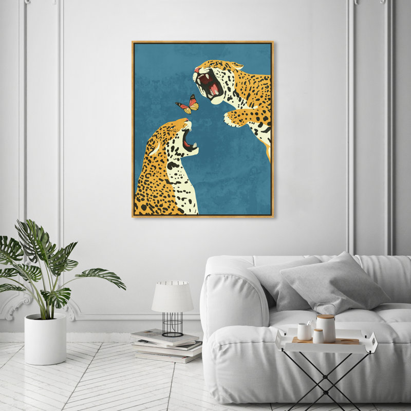 Wild Felines " Wild Felines " by Oliver Gal, Gold Floater Framed Canvas, 55.5" H x 37.5" W