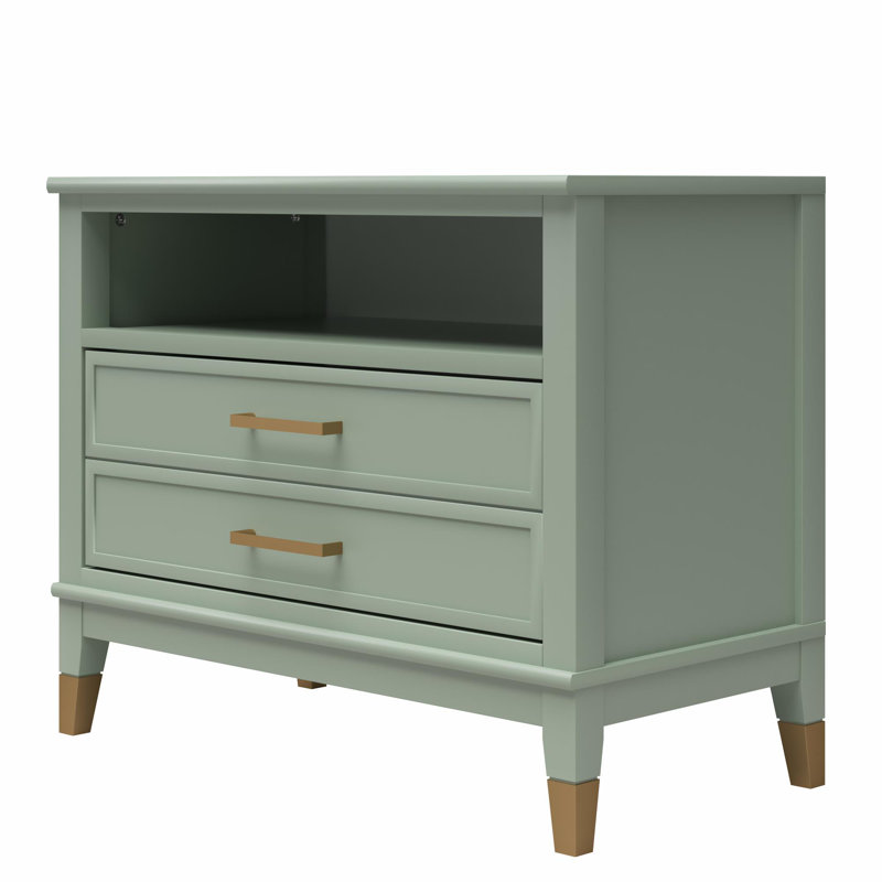 Wespi 1 Drawer Bedside Table, Green