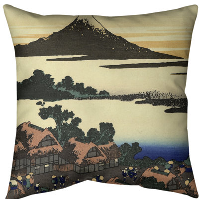 Oreiller Katsushika Hokusai Dawn at Isawa dans la province de Kai