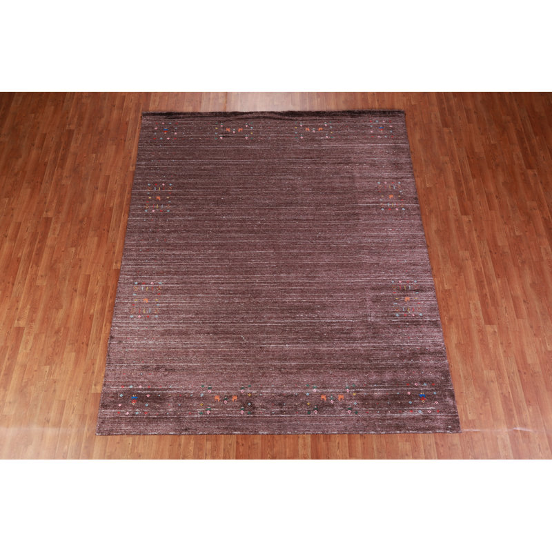 Tapis oriental en soie fabriqué à la main Gabbeh 8 x 10