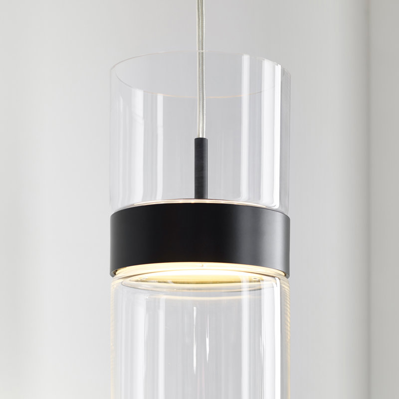 Manette 4 - Light LED Pendant, Clear, Black