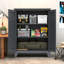 Armoire à outils de 47 po de hauteur en ardoise pour garage, salle de bain, buanderie, atelier de rangement en métal, espaces extérieurs bien organisés, utilisation flexible