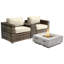 Ensemble de conversation pour 2 personnes avec foyer et coussins Sunbrella Dustie-213149987