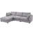 Upholstered Convertible Sectional Sofa - L-shaped Couch With Reversible Chaise - U-style Design