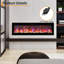Blue Elephant 127cm W Black Electric Fireplace