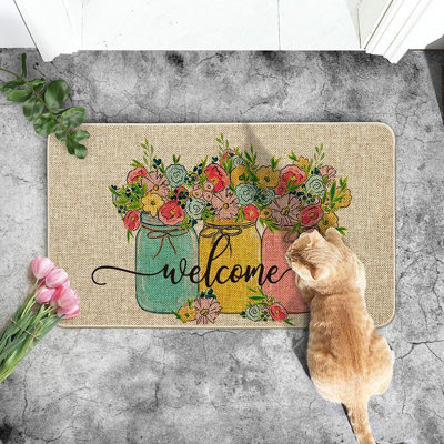 Hello Spring Doormat, Seasonal Summer Low-Profi...