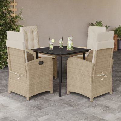 Red Barrel StudioÂ® 5 Piece Patio Dining Set With Cushions Poly Rattan -  20407FA50B5C4BEC92EEC3302842A79D