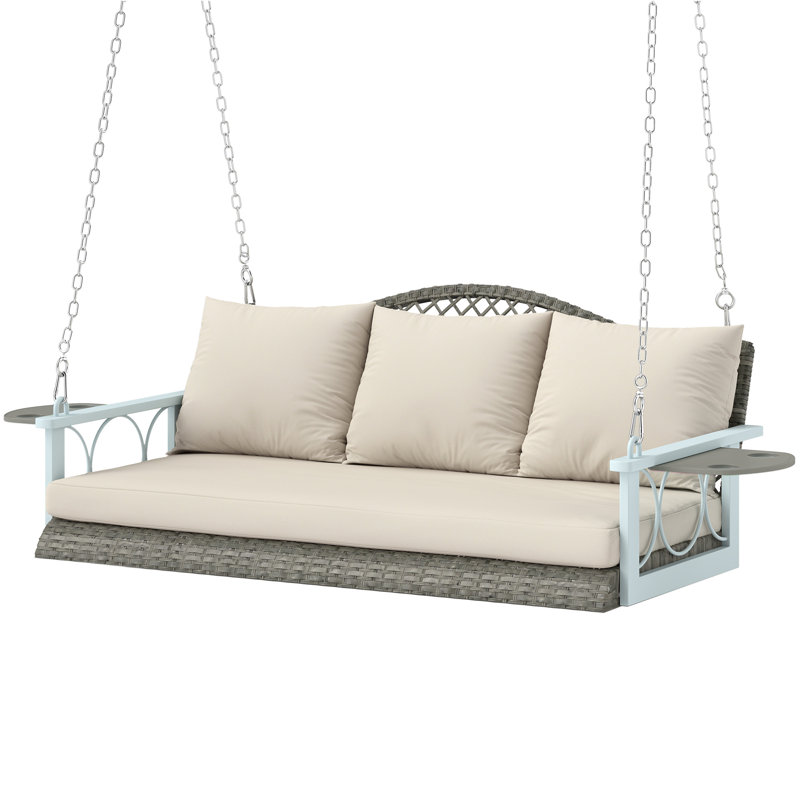 Banc de patio extérieur avec porte-gobelet