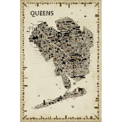 Antique New York Collection-Queens by Rafael Esquer - Graphic Art