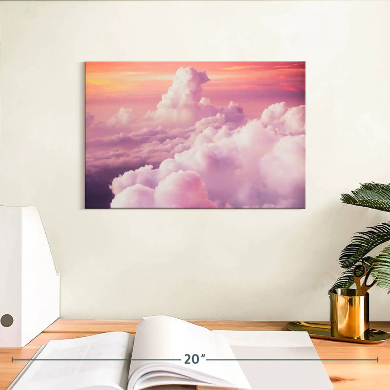 Nuage rose Alvord, H 8 po x l 12 po