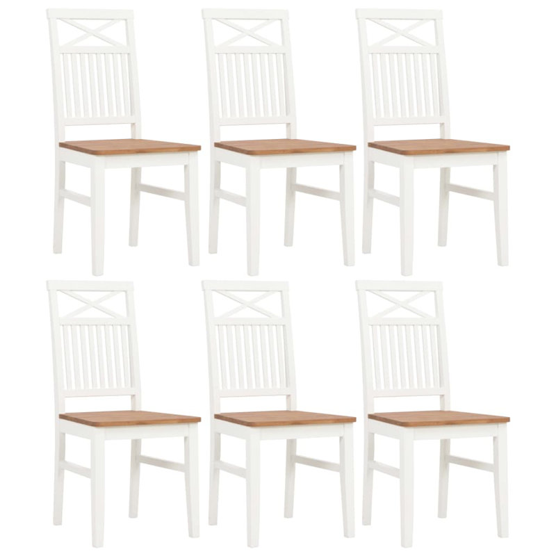 Landrienne 44cm H Side Chair, White/Brown