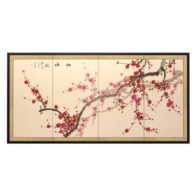 18" x 36" Blossom 4 Panel Room Divider
