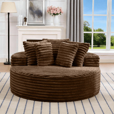 Méridienne ronde 62,9 po Corduroy