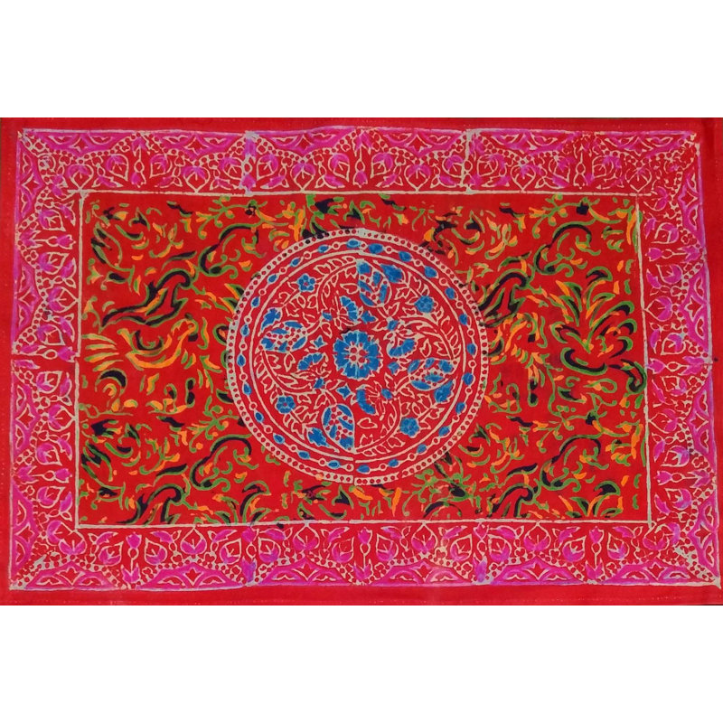 Ensemble de quatre napperons en coton Cosmos
