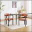 Ensemble de chaises de salle à manger rembourrées Mid-Century modernes et élégantes avec pieds en métal durables-1038821532