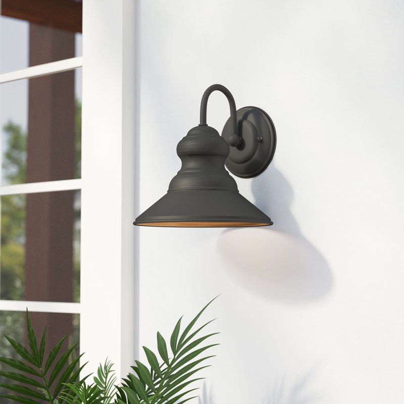 Luminaire de grange d'extérieur à 1 ampoule Morton, Bronze patiné
