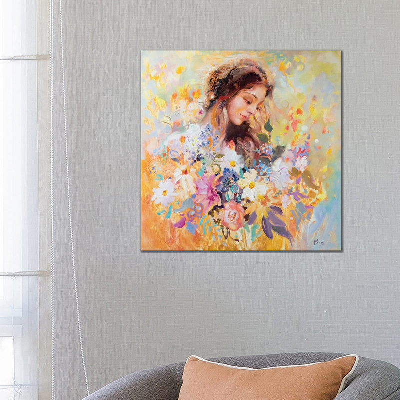 Meadow Nymph by Katharina Valeeva - Wrapped Canvas Painting, 66.04 cm H x 66.04 cm W x 3.175 cm D