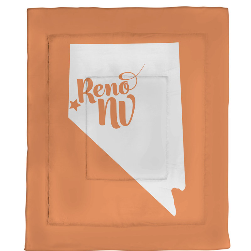 Nevada Polyester Comforter, Queen Comforter, Orange
