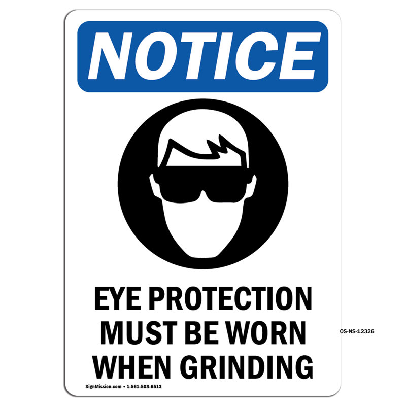 Eye Protection Must Sign