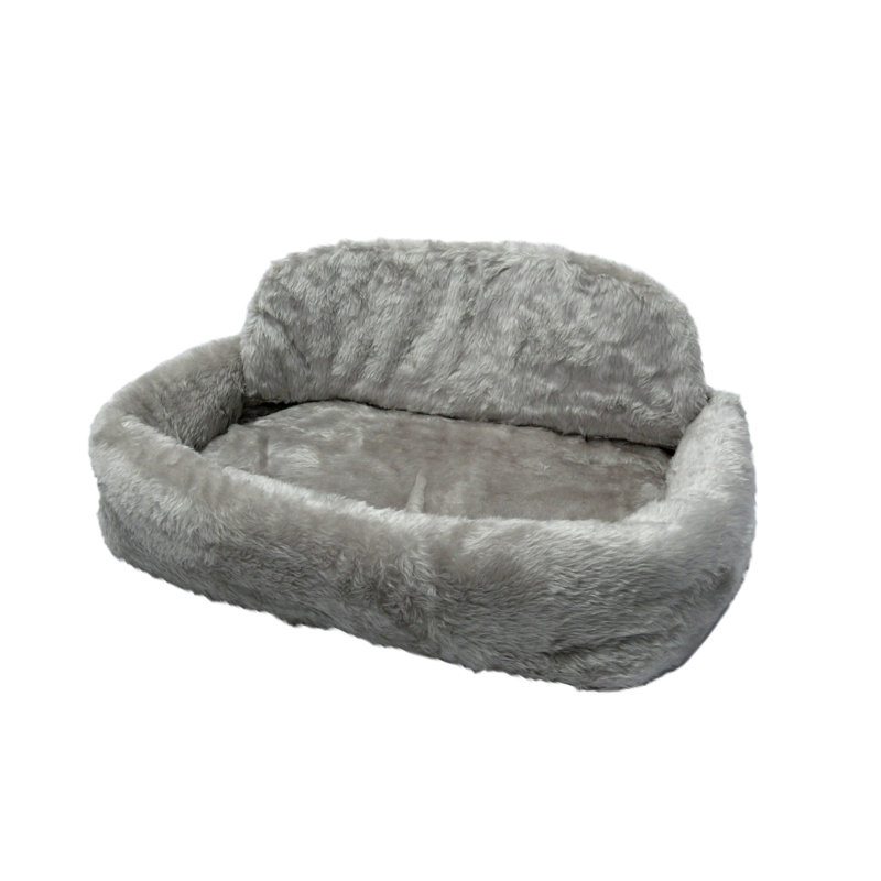 Durfee Polyester Pet Bed, Grey, 24cm H x 90cm W x 65cm D