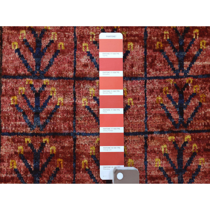 Marshaye One-of-a-Kind 2' X 2'10" Wool Area Rug in Red
