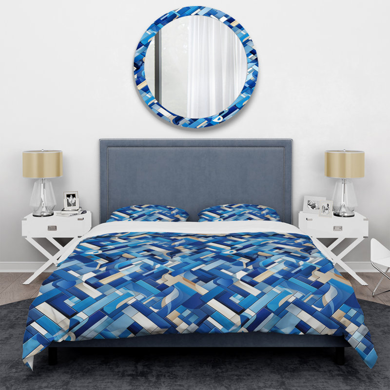 Ensemble de housse de couette Cobalt, Housse de couette simple + 1 taie décorative stan