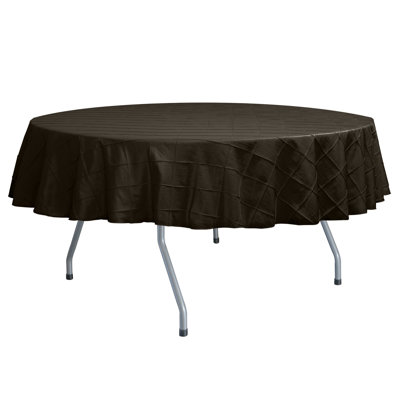Ultimate Textile - Embroidered Pintuck Taffeta Tablecloth