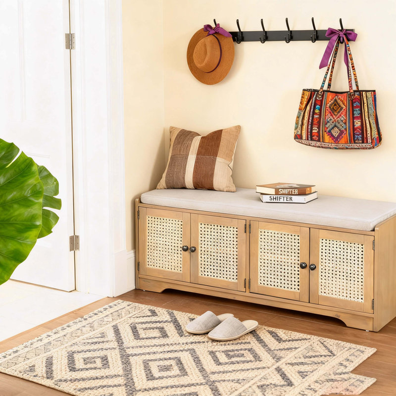 Banc de rangement Rustic, Brun