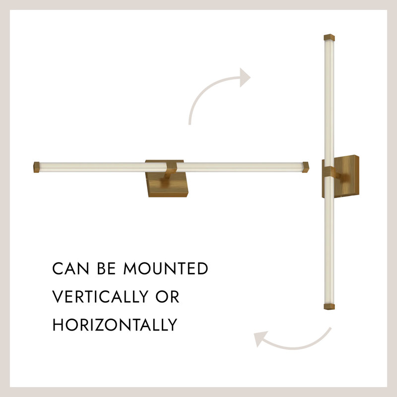 Blade 1 - Light LED Wallchiere, Brushed Gold