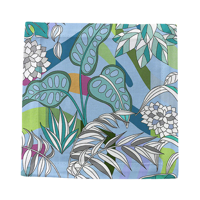 Sabi Jungle Hemstitch Cocktail 6" Linen/Cotton Napkin, Savuti