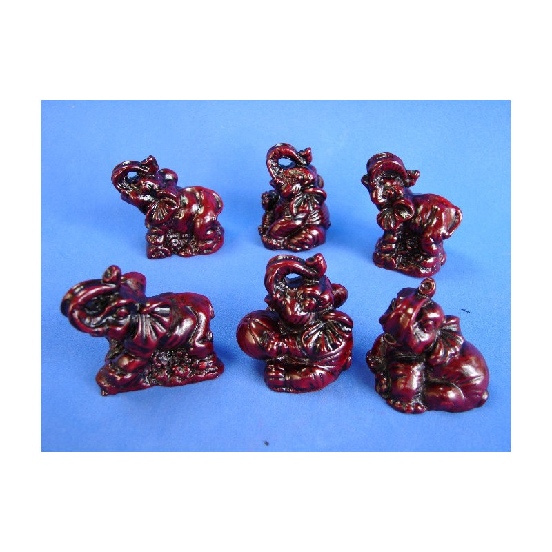 Ensemble de 6 figurines d'éléphant