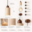 Luminaire suspendu moderne en pierre naturelle et bois