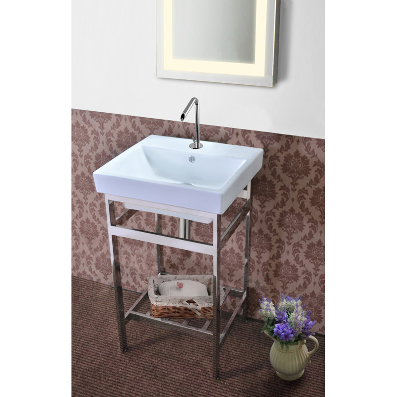 Ensemble de meuble-lavabo simple 20 po Burnsdale, Poli