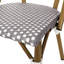 2 chaises bistro French Striped - structure en aluminium, blanc / gris