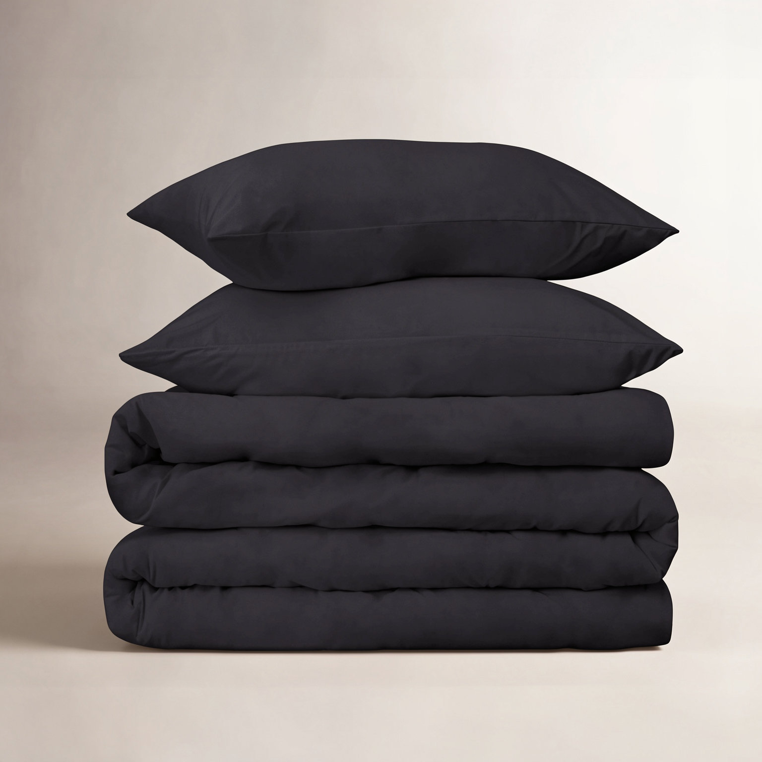 Edmont Egyptian Cotton Duvet Cover Set, King / California King, Black